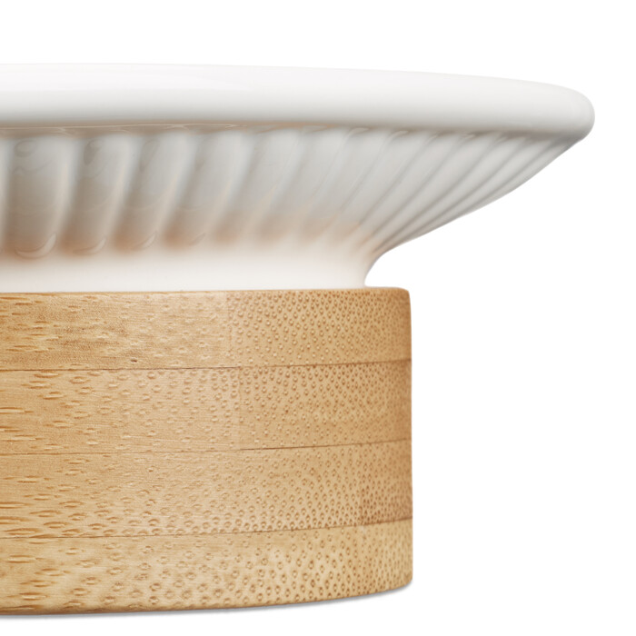 Relaxdays Bathroom Set made of Bamboo and Ceramic