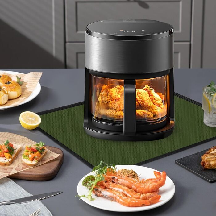 Термостійкий килимок 40 x 45 см, 1 мм - захист від нагріву для фритюрниці, вогнестійкий килимок для кухонних стільниць, масло- та водовідштовхувальний, легко миється, 1 шт. (Зелений, 30x45x0.1 см)