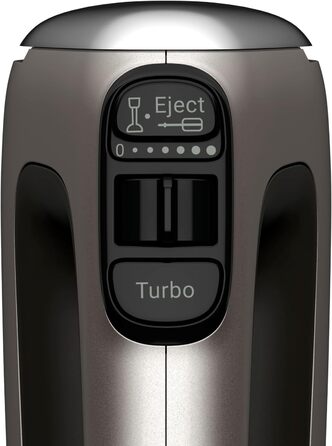 Ручний міксер Tefal Power Mix Silence HT650E, 600 Вт, тиха робота, 2 віночки, 2 гачки, регулятор швидкості, турбо, сірий