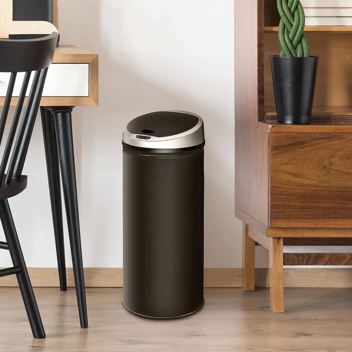 Сміттєвий бак Ribelli з датчиком, 60 літрів, чорний - автоматичне відкривання/закривання, з LED-індикатором