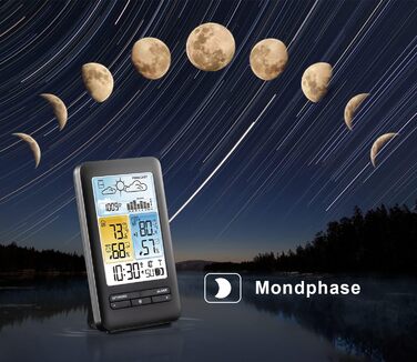 Pool Thermometer Funk: Digital pool and pond thermometer with LCD radio receiver, IPX8 (Water thermometer radio, pond thermometer radio, underwater)… (WScolor1ST)