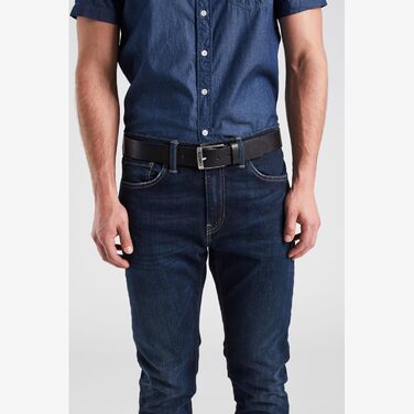 Чоловічий шкіряний ремінь Levi's New Duncan, колір чорний