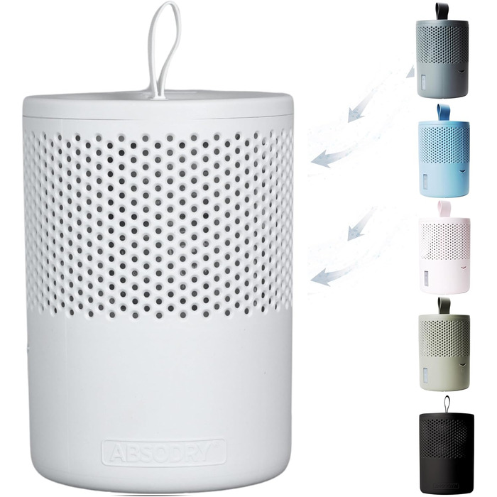 Безструмний осушувач повітря AbsoDry до 25 м² - З наповнювачем, з переробленого пластику - Для вітальні, ванної, підвалу - Осушувач для квартири