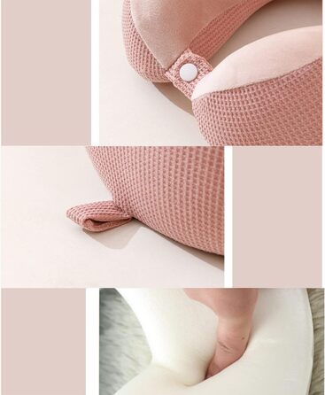 Подушка для шиї у подорожах, Memory Foam, рожева - зручна та портативна підтримка для кемпінгу та сну