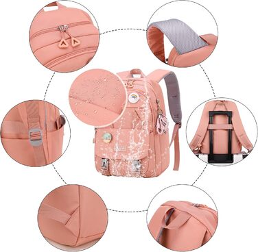 Жіночий рюкзак для школи, коледжу та подорожей, 15.6