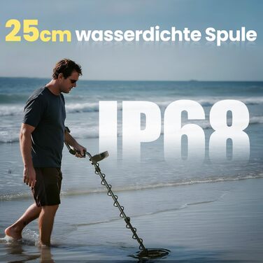 Металодетектор DR.ÖTEK Profi Set: легкий, для дітей та дорослих, з точним визначенням місця знахідки, режимами пам'яті та водонепроникною котушкою, 5 режимів, висока точність, комплект з лопаткою