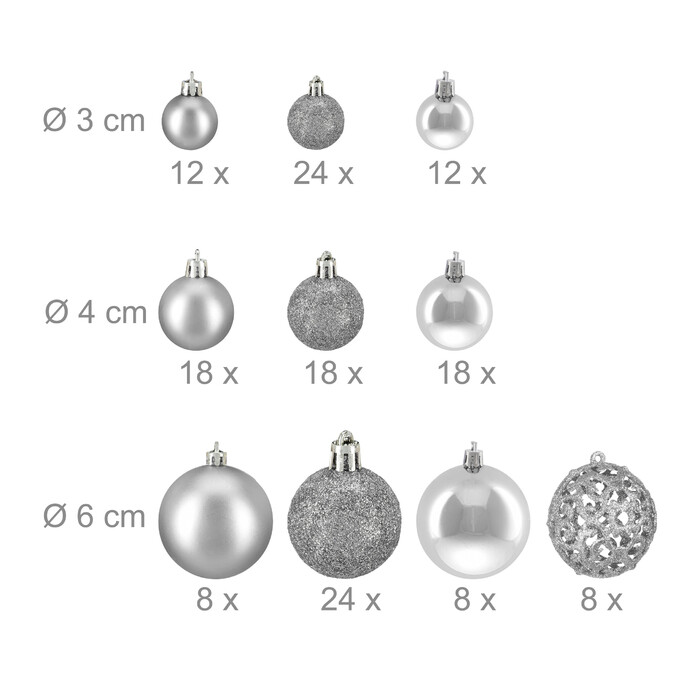 Relaxdays Christmas Baubles in a Set of 150
