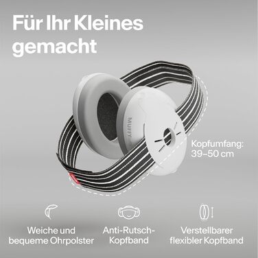 Навушники для захисту слуху Alpine Muffy Baby Klassik - для малюків до 36 місяців, чорний