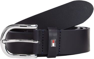 Ремінь жіночий Tommy Hilfiger New Danny шкіряний синій (Night Sky) 95 см