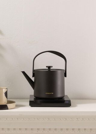 CREATE Electric Kettle 0.5L White - Keep Warm, Safety System, Thermostat, Digital Display, Temperature Indicator, 880W