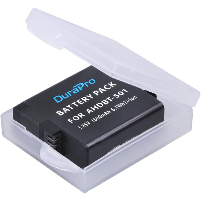 Акумулятор DuraPro 3 шт. 1600mAh для GoPro Hero 5/6/7 + Швидка зарядка LED 3 слоти USB Type-C