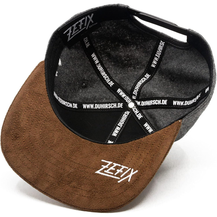 Кепка Snapback Bayerisches Zefix Filz, темно-сіра, універсальний розмір
