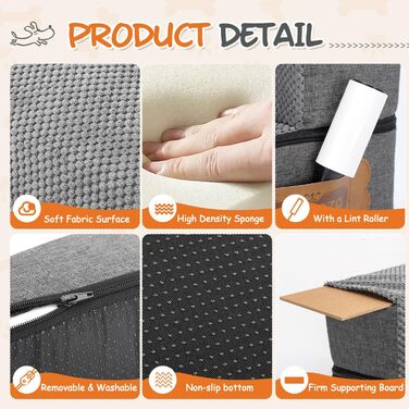 Сходинка для собак Nobleza: компактна, з валиком для шерсті, 3 сходинки, для маленьких собак та котів, під ліжко/софу