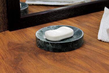 KLEO Soap Dish made of natural marble, stone, soap holder, bathroom accessories for bathroom, bathtub or sink...