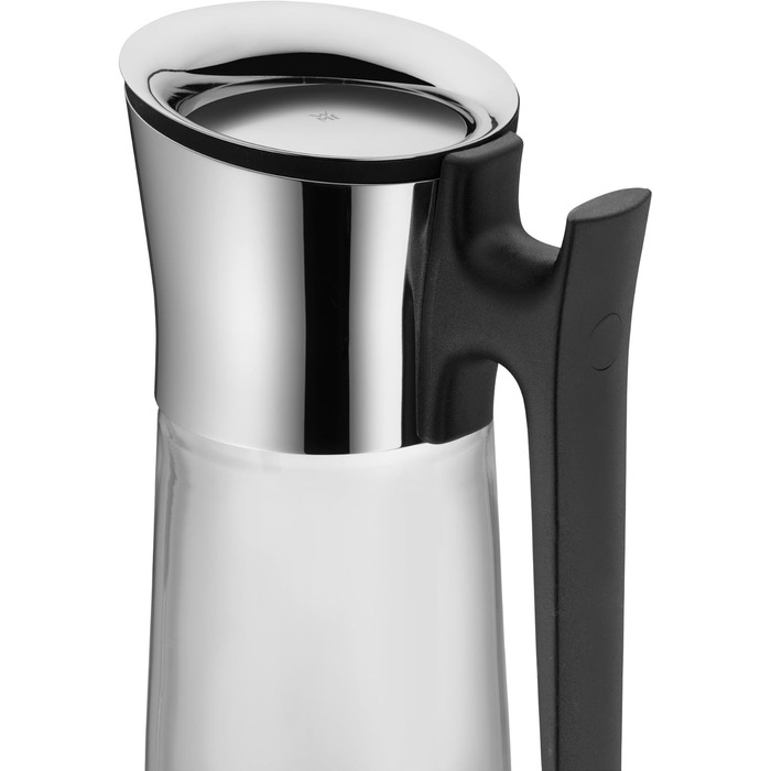 WMF Basic Water Carafe with Handle 1.5 Liter, Glass Carafe with Lid 1.5 l, Silicone Lid, Close-up Closure