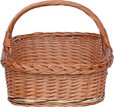 Weiden tablet with handle, basket tablet, tray, basket serving tray with coffee motif LWKW