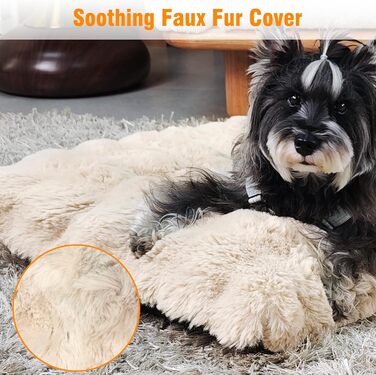 Килимок для собак BingoPaw: великий, миючий, м'який, водонепроникний, з антиковзаючою основою, 90x60x10 см (XL: 105x70x12 см, Бежевий)