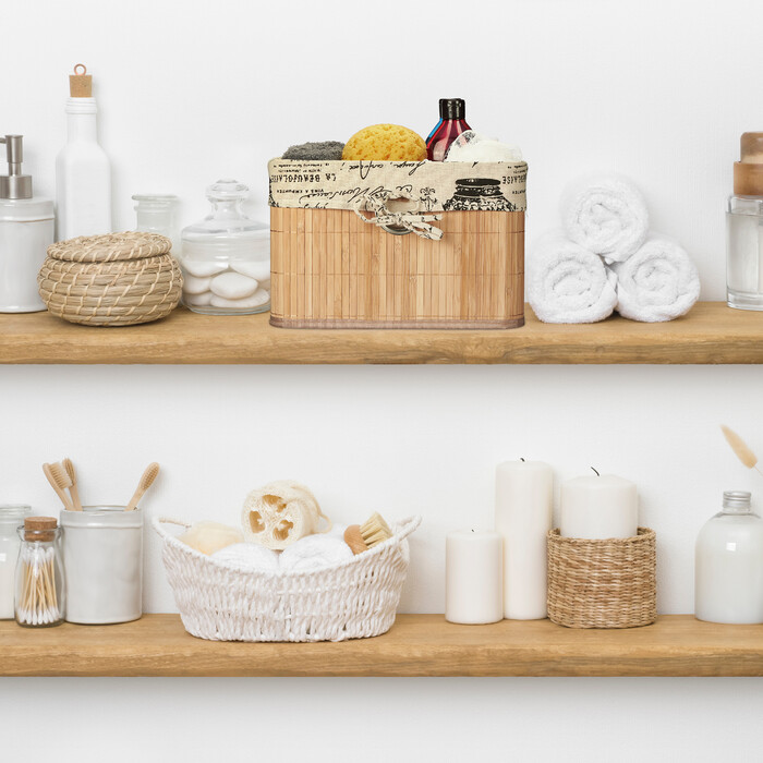 Relaxdays Bamboo Storage Basket