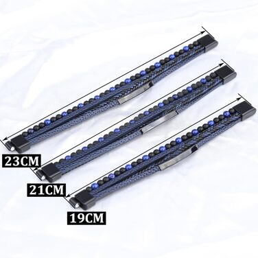 Чоловічий шкіряний браслет. Браслет на руку для чоловіків, 19/23 см. Колір: коричневий, чорний. Аксесуар, подарунок на День батька.