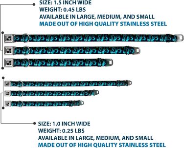 Нашийник для собак Buckle-Down Seatbelt Buckle - широкий 2.5 см, розмір L, універсальний, багатобарвний (DC-W31611-L)