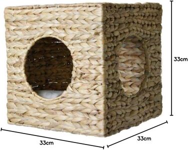Кішка Будиночок на стіну Ferdi з рогозу, 33x33x33 см