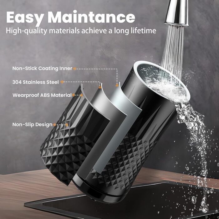 Електричний спінювач молока HAPPHOOH 4-в-1, 240 мл, чорний, з автоматичним відключенням та антипригарним покриттям