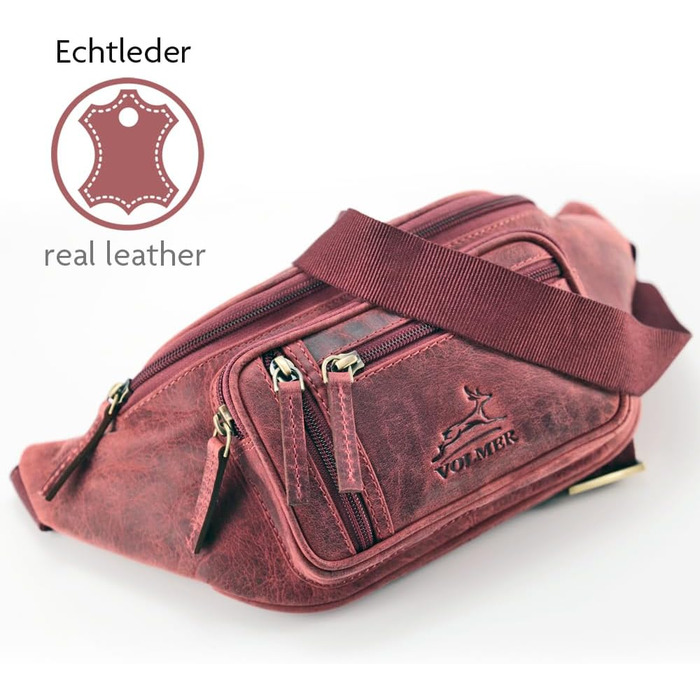 Сумка на пояс Fa.Volmer Palma з екошкіри (Used Look) для жінок та чоловіків | Регульований ремінь до 130 см