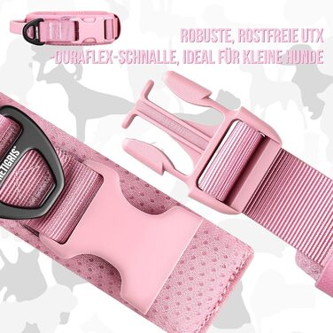 Нашийник для собак OneTigris, тактичний, XS (25-33 см), рожевий