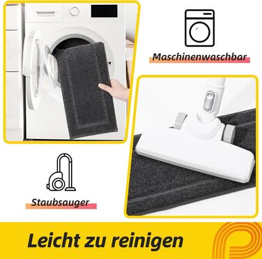 Килимок для сходів JSEI, 15 шт., 20.3 x 76.2 см, антиковзкий, для дітей та домашніх тварин, 100% поліестер, TPE-підкладка, темно-сірий