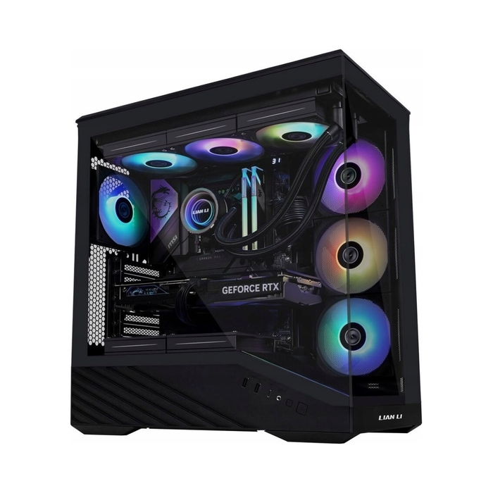 Корпус для комп'ютера Lian Li Vector V100 RGB, 4 ARGB вентилятори 120мм, Чорний