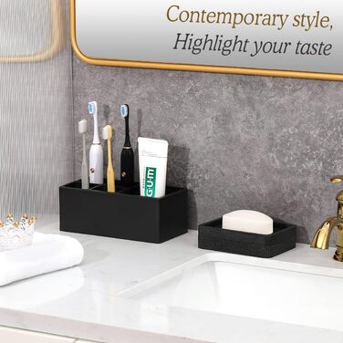 Підставка для мила Luxspire з двошаровим покриттям, чорний колір, з текстурою гальки, швидковисихаюча, для кухні, ванної кімнати, душу