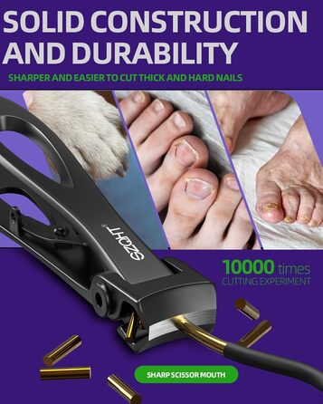 Набір для манікюру та педикюру SZQHT для товстих та врослих нігтів, чорний