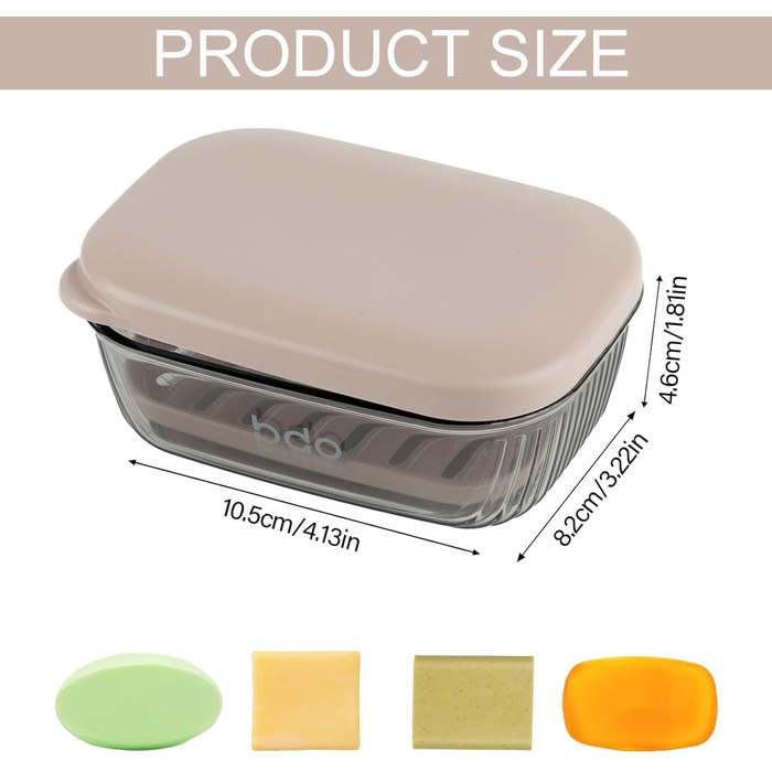 Миска для мила з водовідведенням, водонепроникна, знімна, для кемпінгу, подорожей, ванної кімнати