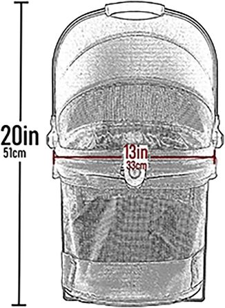 Переноска для собак та котів Pet Gear View 360, чорний, L (51x30x47 см)