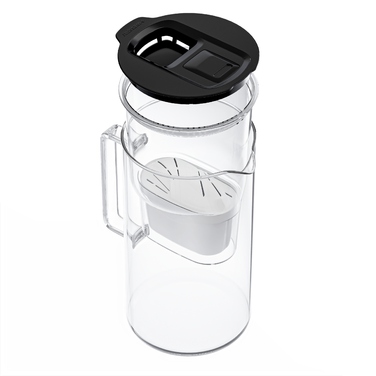 Скляний фільтраційний глечик Wessper D4 BOROSILICATE MINI FF BK з фільтром