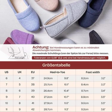 Жіночі домашні тапочки EverFoams з піною з пам'яті, легкі махрові півчобітки з неслизькою гумовою підошвою, сірий колір, розмір 39 EU