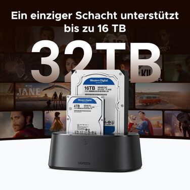 Док-станція для жорстких дисків UGREEN Dual Bay USB 3.0 5Gbps з функцією офлайн-клонування