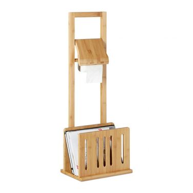 Relaxdays Toilet Paper Holder & Newspaper Stand