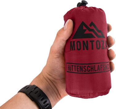 Montoza Sleeping Bag - Ultralight 170g blue red green - Silk and cotton inner liner - Lightweight, thin, warm travel sleeping bag