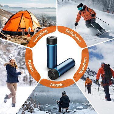 Електричні грілки для рук EXTSUD 2 шт. 5000mAh з USB-зарядкою, 3 режими нагріву, Powerbank для активного відпочинку, подарунок