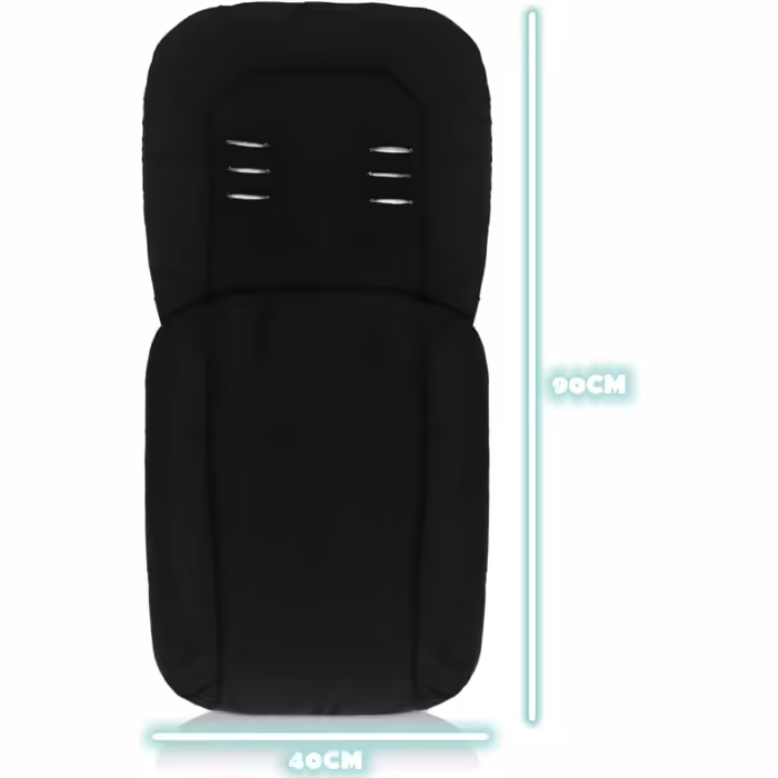 Stimo24 Footmuff/Summer Footmuff for Buggy, Stroller, Jogger (Black)