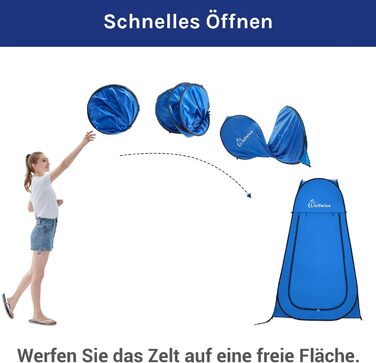 Portable Pop-Up Shower Toilet Privacy Tent - Outdoor Camping Toilet & Shower Cabin - Hiking, Beach, and Travel