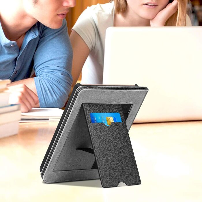 Чохол Fintie для Pocketbook Touch HD 3 / Touch Lux 5/4 / Basic Lux 4/3/2 та Pocketbook Color: з підставкою, кишенями для карток, петлею та авто-ввімкненням/вимиканням (Чорний)