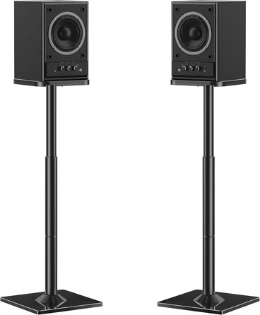 Підставка для акустики ELIVED, 808 мм, зі скляною основою, для сателітної та поличкової акустики, з інтегрованим кабелепроводом, 10 кг, 1 шт.