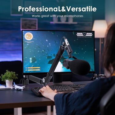 Кріплення для мікрофона YOUSHARES з поп-фільтром - настільний кронштейн для Shure SM7dB та інших мікрофонів