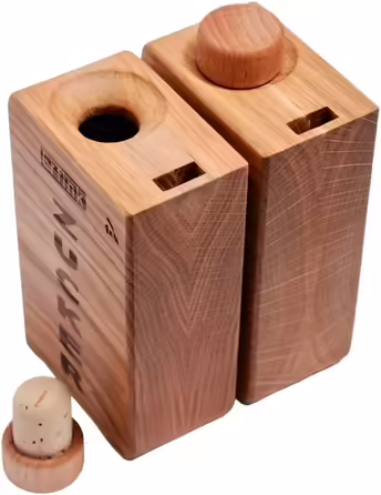 Oak wood sugar dispenser ZUCKER, 200 ml, dispensing 4g of sugar, approximately 60 portions. Sugar shaker, sugar jar, sugar dispenser, spice jar, storage container, wood.