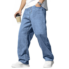 Джинси чоловічі JMIERR Baggy широкі, еластичні, вінтаж Y2K, блакитні XL