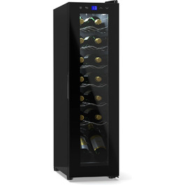 Klarstein Wine Refrigerator - 1 Zone Compact Wine Cooler, 42L Capacity, Glass Door, Indoor/Outdoor Use, 5-18°C, 16 Bottle Wine Fridge