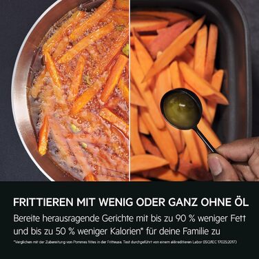 AEG AAF3B Hot Air Fryer / IF Design Award 2024 / Little to no oil / 8 programs / programmable / preheat function / 3.3l / dishwasher-safe / heat protection / flip reminder / black, 3.3l capacity, Series 6000