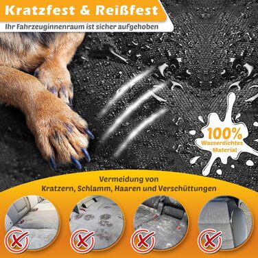 INNOVEST Захисний килимок для авто для собак - захист заднього сидіння, килимок у багажник, для подорожей та транспортування